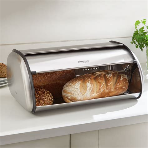 large bread box stainless steel|stainless steel bread box target.